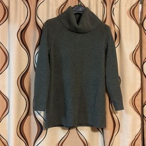 Lands End Italian cashmere cowl neck tunic sweater